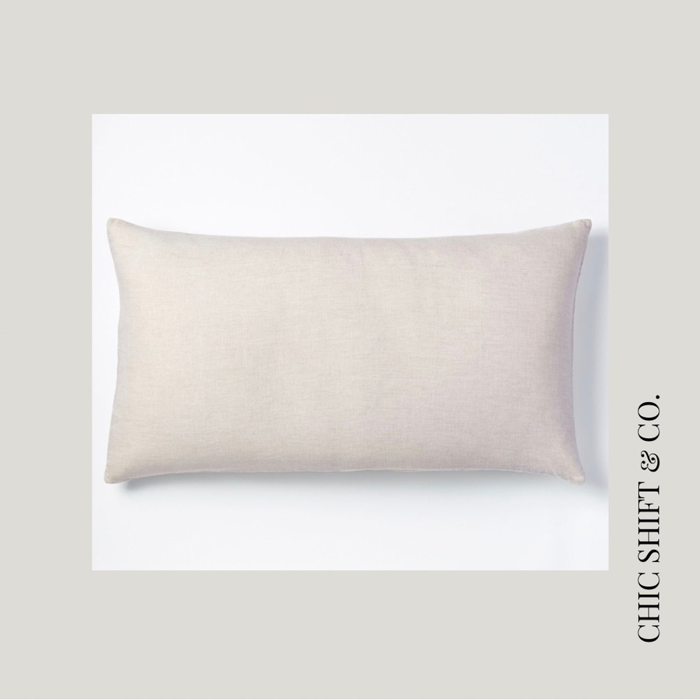 West Elm Hemp Cotton King Sham Desert Flax NWT